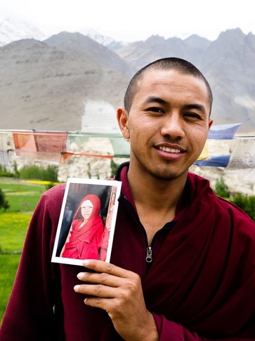 Monk in 2006 and 2009, Ladakh, India